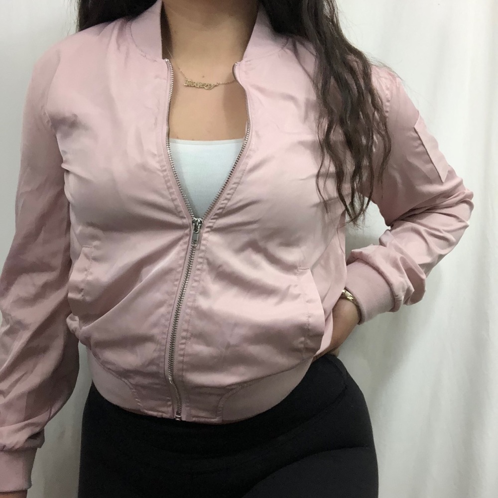 Pink satin jacket